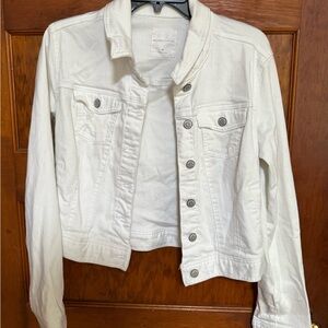 Celebrity Pink Off-White Denim Jacket